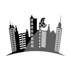 Obraz premium City urban buildings icon vector illustration graphic design