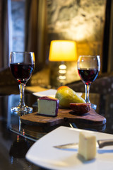 wine and cheese for two
