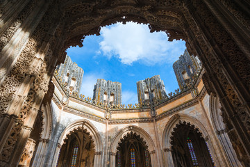 Detail of Monastery of Santa Maria da Vitoria. Batalha. Portugal