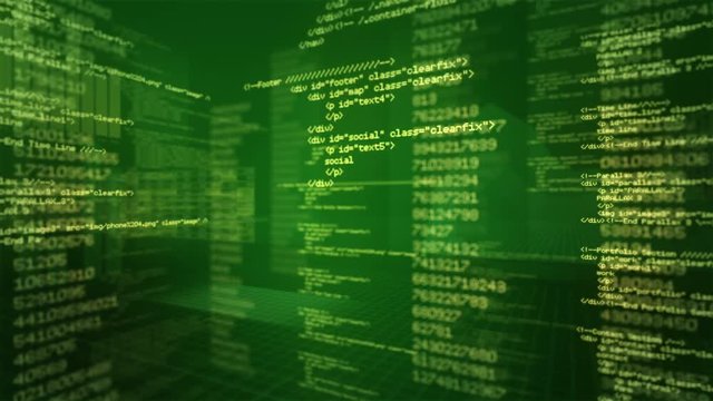 Program Code. Loopable. Green. 360.