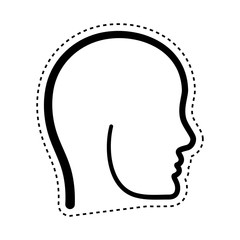 human head silhouette icon vector illustration graphic design