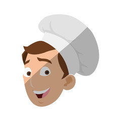 Male chef cartoon icon. Worker occupation profession and restaurant theme. Isolated design. Vector illustration
