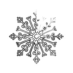 snowflake winter snow icon vector illustration graphic design