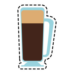 Coffee glass icon. Drink breakfast beverage and restaurant theme. Isolated design. Vector illustration