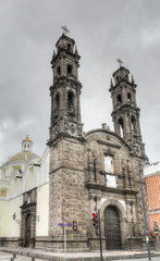 Fototapeta na wymiar San Cristobal Church - Puebla, Mexico