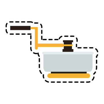 Coffee greinder icon. Drink breakfast beverage and restaurant theme. Isolated design. Vector illustration