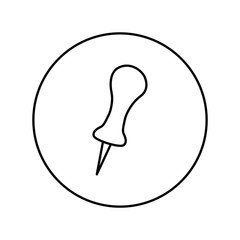 push pin thumbtack icon vector illustration graphic design