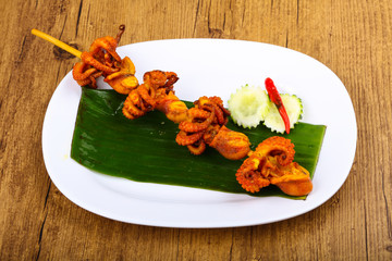 Asian octopus skewer