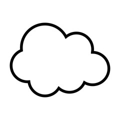 Fototapeta premium Cloud weather symbol icon vector illustration graphic design