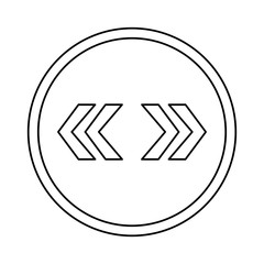 left right arrows icon vector illustration graphic design