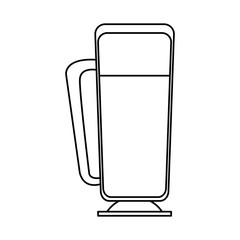 Coffee glass icon. Drink breakfast beverage and restaurant theme. Isolated design. Vector illustration
