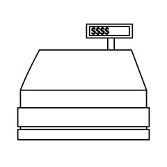 Cash register icon. Money financial item commerce market and buy theme. Isolated design. Vector illustration