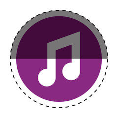 Music note symbol icon vector illustration graphic design