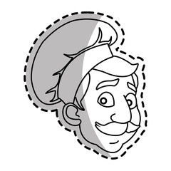 Male chef cartoon icon. Worker occupation profession and restaurant theme. Isolated design. Vector illustration