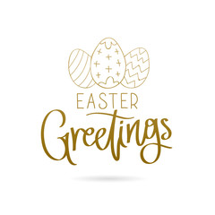 Happy Easter. Trend calligraphy