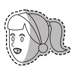 Woman icon. Girl female avatar person people and human theme. Isolated design. Vector illustration