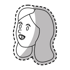 Woman icon. Girl female avatar person people and human theme. Isolated design. Vector illustration