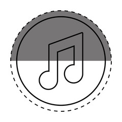 Music note symbol icon vector illustration graphic design