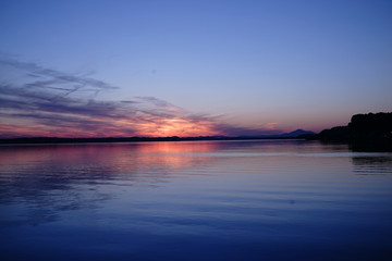 涸沼の夕景