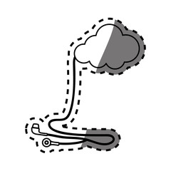 Music headphones device icon vector illustration graphic design