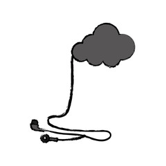 Music headphones device icon vector illustration graphic design