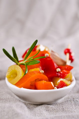 Homemade canned peppers