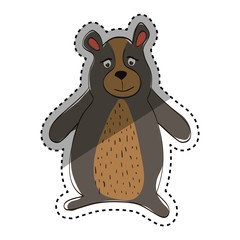 Cute bear cartoon icon vector illustration graphic design