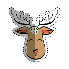 Reindeer xmas cartoon icon vector illustration graphic design