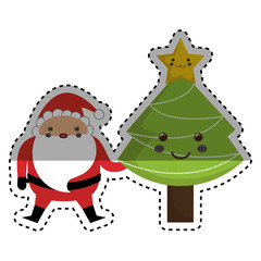 Santa claus xmas cartoon icon vector illustration graphic design