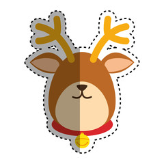 Reindeer xmas cartoon icon vector illustration graphic design