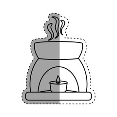 decorative candle spa icon vector illustration graphic design