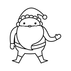 Santa claus xmas cartoon icon vector illustration graphic design