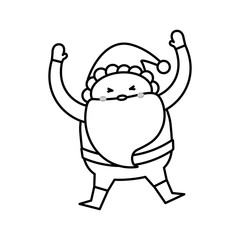 Santa claus xmas cartoon icon vector illustration graphic design