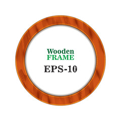 Wooden frame. Vector illustration