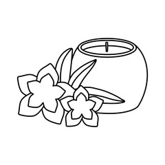 decorative candle spa icon vector illustration graphic design