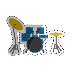 Drum music instrument icon vector illustration graphic design