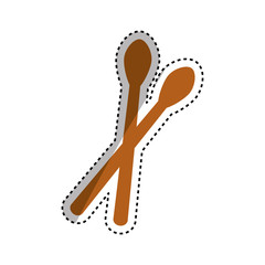 sticks music instrument icon vector illustration graphic design