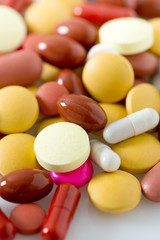 pills isolated on white background