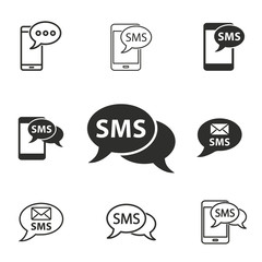 SMS icon set.