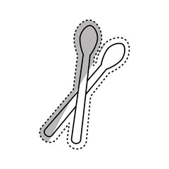 sticks music instrument icon vector illustration graphic design