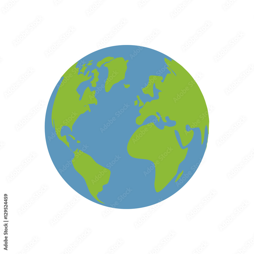 Poster earth world planet icon vector illustration graphic design