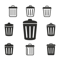 Bin icon set.