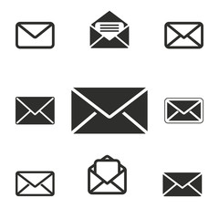 Mail icon set.