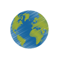 Earth world planet icon vector illustration graphic design