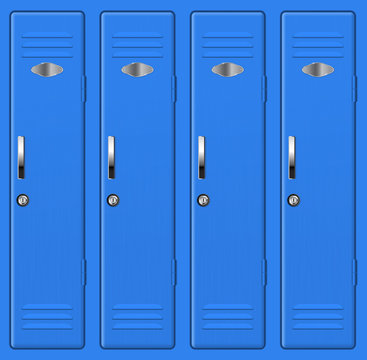 Blue School Lockers