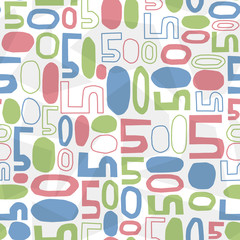 500 background. Seamless pattern.Vector.500のパターン