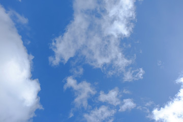 blue sky background with tiny clouds. natural photo background