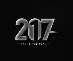 Happy new year 2017 Text Design