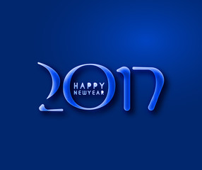 Happy new year 2017 Text Design