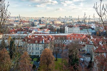 Fototapeta na wymiar December advent Prague cityscape photo